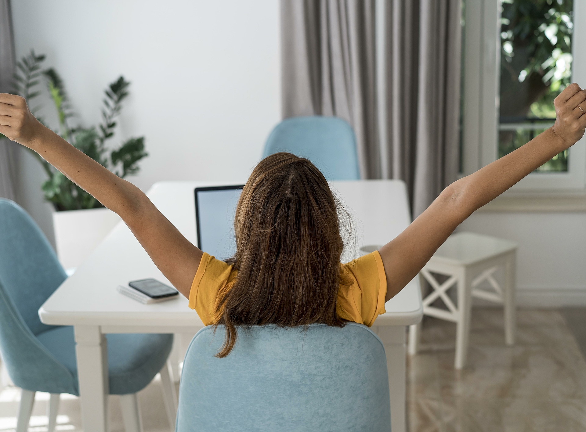 Frau im Home Office
