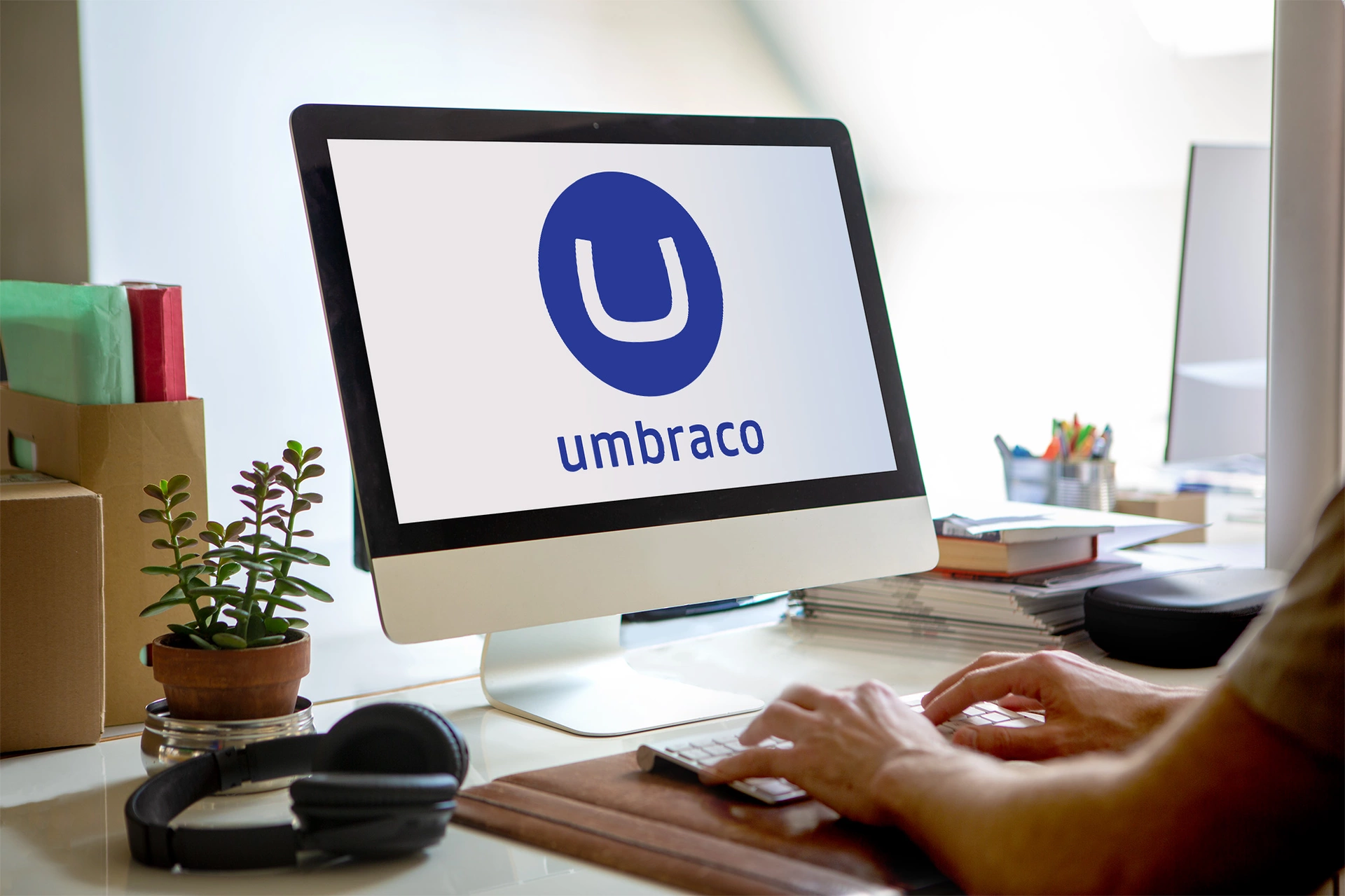 Logo von Umbraco auf einem Screen 
