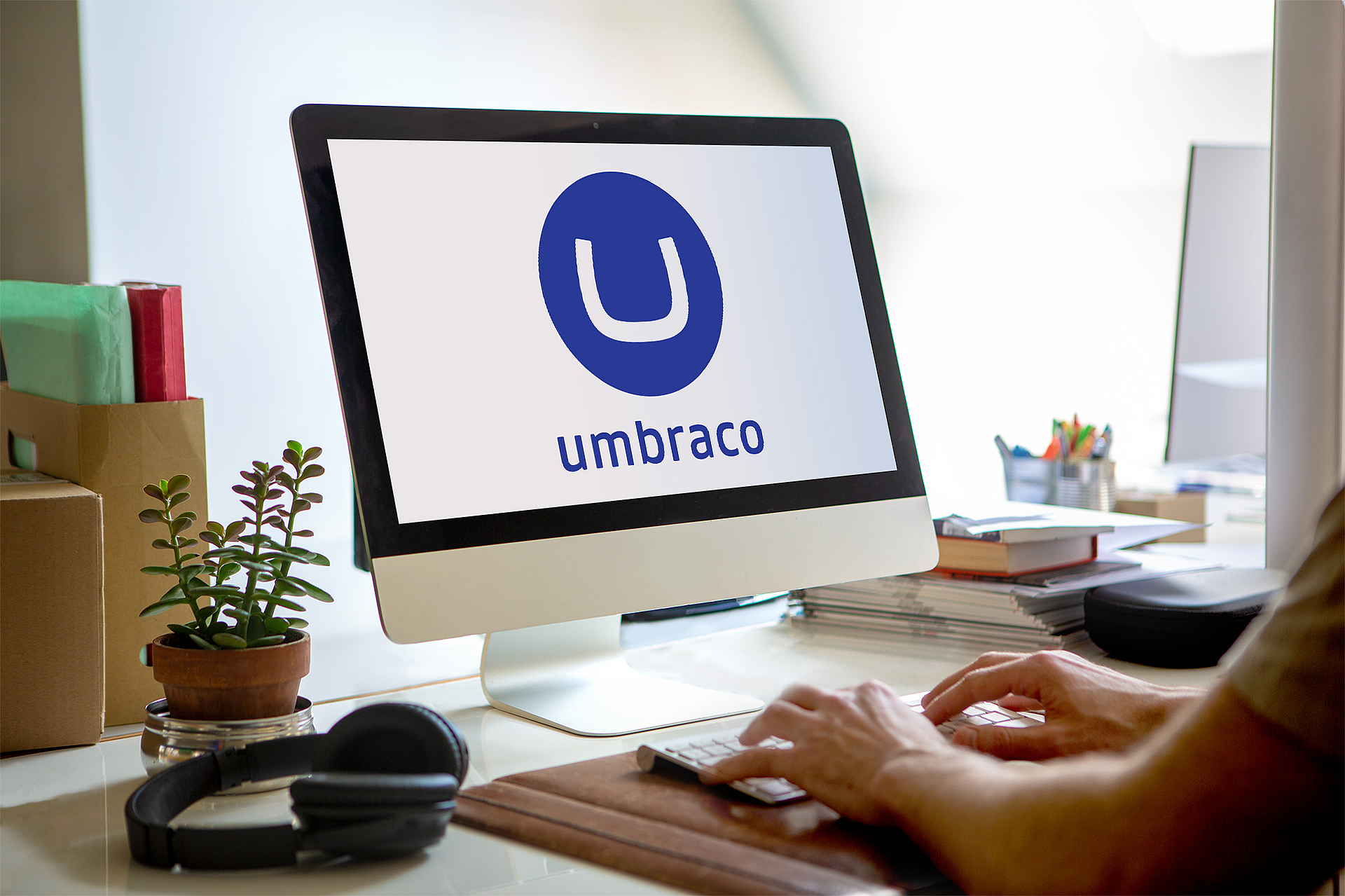 Logo von Umbraco auf einem Screen 