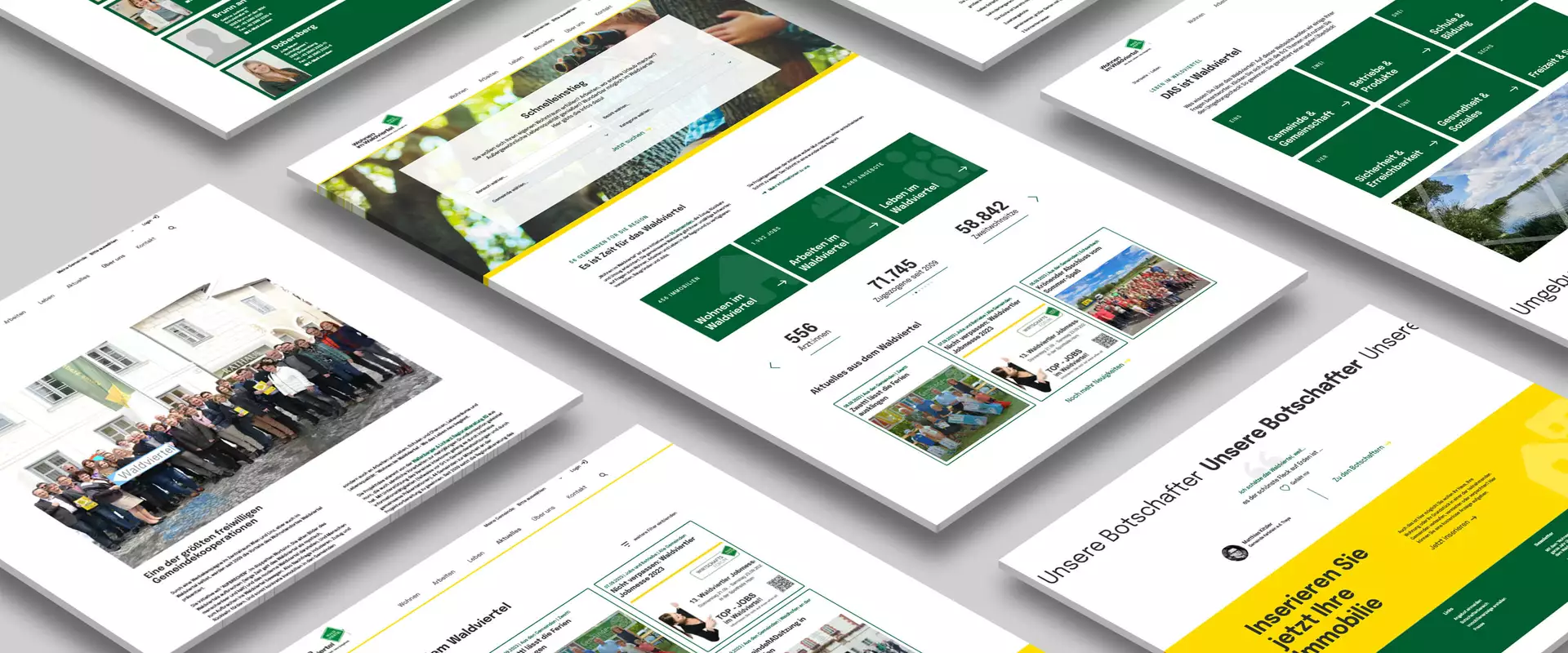Screen mit Webpages