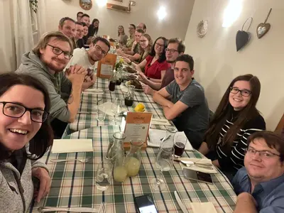 Selfie beim Gansl Essen