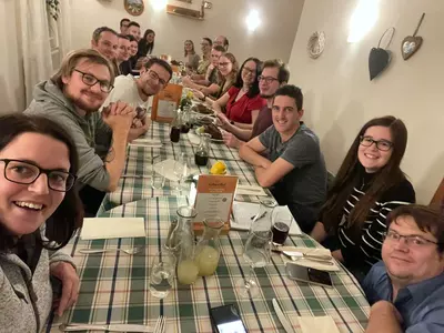 Selfie beim Gansl Essen