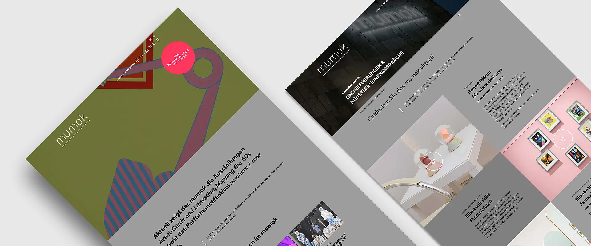 Screens von Contentseiten